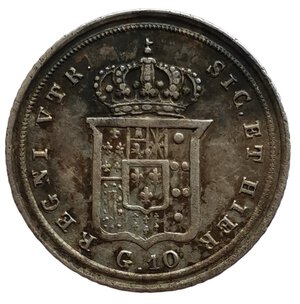 reverse: Regno delle due Sicilie. Carlino 1841. Ferdinando II di Borbone (1830 - 1859). VI° tipo. RARA. AG 833. Gigante# 156.