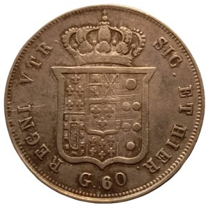 reverse: Regno delle due Sicilie. ½ Piastra 1836. Ferdinando II di Borbone (1830 - 1859). II° tipo. AG 833. Gigante# 96a.