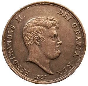 obverse: Falso moderno. Regno delle due Sicilie. ½ Piastra 1857. Ferdinando II di Borbone (1830 - 1859). 