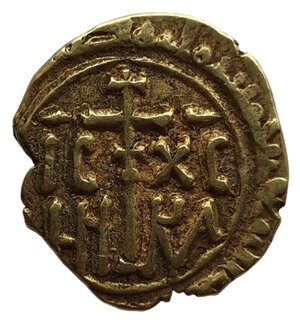 reverse: Sicilia, Messina. Ruggero II Re (1140 - 1154). Tarì. AU. MIR# 22. NE.