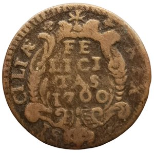 reverse: Regno di Sicilia. Grano 1700. Carlo II (1665 - 1700). Zecca: Palermo. CU. MIR# 497. NE.