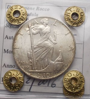 reverse: Casa Savoia. Vittorio Emanuele III. 10 lire 1936 Ag. Periziata FDC Eccezionale