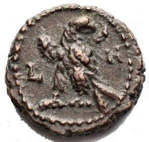 obverse: Roman Provincial Probus BI Tetradrachm of Alexandria, Egypt. Dated RY 8 = AD 282-283. A K M AVP ΠΡOBOC CЄB, laureate and cuirassed bust to right / Eagle standing to left, head to right, with wreath in beak; L-H across fields. Emmett 3984; Dattari (Savio) 5556. 7,4g Very Fine. Rare.