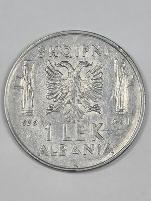 reverse: 1 LEK 1939 ALBANIA BB