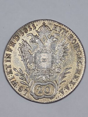 reverse: 20 KREUZER 1811 a AUSTRIA BB