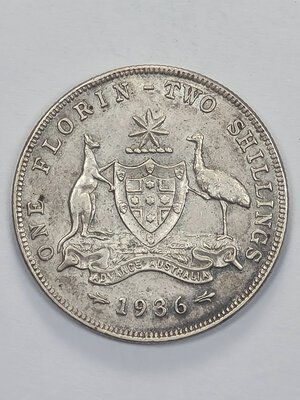 reverse: 1 FIORINO 1936 AUSTRALIA BB