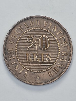 reverse: 200 REIS 1895 BRASILE BB (NC)