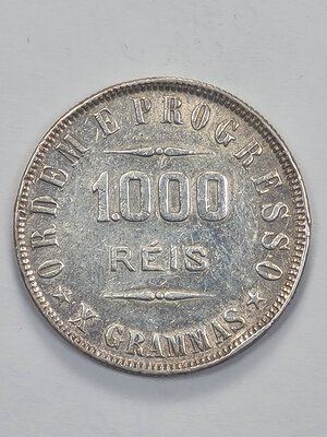 reverse: 1.000 REIS 1911 BRASILE MB/BB