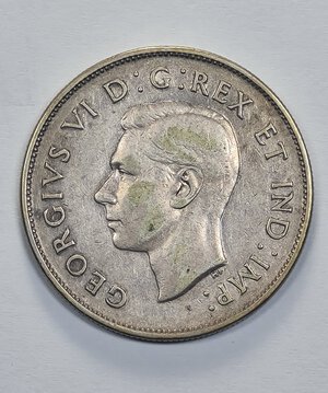 obverse: 50 CENT 1943 CANADA BB+