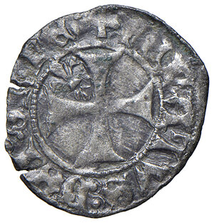 obverse: (L ) Aquila. Renato d’Angiò (1435-1442). Quattrino MI gr. 0,66. CNI 49. MEC 14, 754. D’Andrea-Andreani 65. MIR 71. Raro. Migliore di BB