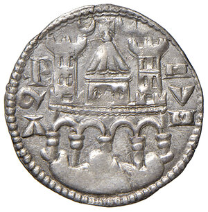 reverse: Bergamo. Comune (secc. XIII-XIV). Emissioni a nome di Federico II di Svevia imperatore. Grosso da 4 denari (segno: crescenti lunari) AG gr. 1,33. CNI 126. MIR 17. MEC 12, 401 (1236-1250 circa). Raro. SPL