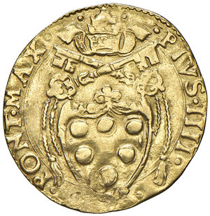 obverse: Bologna. Pio IV (1559-1566). Scudo del sole (armetta mons. Cesi governatore; 1564-1565) AV gr. 3,05. Muntoni 67. Berman 1074b. Chimienti 352. MIR 1068/3. Raro. Tracce di montatura e lievemente tosato, altrimenti q.BB