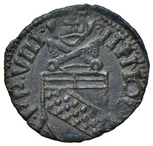 obverse: Ancona. Innocenzo VIII (1484-1492). Picciolo MI gr. 0,50. Muntoni 16. Berman 759. Dubbini-Mancinelli pag. 76. MIR 512 (Zecca della Marca anconitana: Macerata o Ancona). Villoresi 171. Ex asta Numismatica Picena 6/2018, 12. Raro. Conservazione particolare, SPL