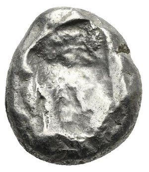 reverse: ACHEMENID EMPIRE. Time of Darios II or Artaxerxes III. Siglos (Silver, 15.57 mm, 5.44 g) Sardes, circa 420-350 BC. The Great King running to right, wearing crown, long beard and kidaris, holding bow in the left hand and dagger in the right hand, quiver behind the right shoulder. Rev. Incuse irregular punch. Carradice Type IV, Group C, pl. 15, 49; BMC 176. Nearly Very Fine.
From a European collection formed prior to 2005.

