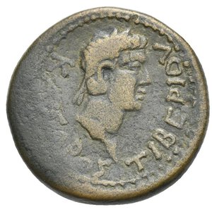 obverse: KING OF BOSPOROS. Aspourgos and Tiberius, circa 14-37. 12 Units (Bronze, 22.80 mm, 8.14 g). ΤΙΒΕΡΙΟΥ Κ[ΑΙΚΑ]ΡΟΣ Laureate head of Tiberius right. Rev. Diademed head of Aspourgos right; in field, BAP monogram and IB. RPC I Online 1903. SNG Stancomb 966. Brown tone. Very Fine.
From a Swiss collection acquired before 2005.