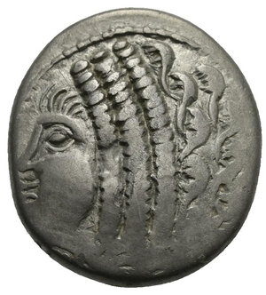 obverse: CENTRAL EUROPE. Noricum (East). Circa 2nd-1st centuries BC. Tetradrachm (Silver, 22.49 mm, 10.10 g).  Samobor A  type. Celticized head of Apollo to left, wearing three-strand pearl diadem. Rev. Celticized horse prancing left. Dembski 866. Göbl, Noricum, pl. 22, 6-12. Lanz 160. Flan crack and reverse struck slightly off center, otherwise, Extremely Fine.