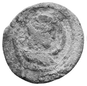 obverse: EGYPT. Antinoopolis. Circa 2nd-3rd centuries. Tessera (Lead, 23 mm, 5.19 g, 7 h). ΑΝ[...] Draped bust of Antinoüs to right, wearing hem-hem crown; to right, crescent. Rev. Uncertain figure standing front, head to left. Dattari (Savio) -. Emmett -. D. Wilding: Tokens of Antinous from the Roman Province of Egypt, in: A. Crisà, M. Gkikaki and C. Rowan (eds.): Tokens, Culture, Connections, Communities. London 2019, -. Somewhat rough, otherwise, Good Fine.
From the Rhakotis Collection, formed in the 1960s and 1970s.
Ex Leu Web Auction 16, 22-25 May 2021, lot 2645.





