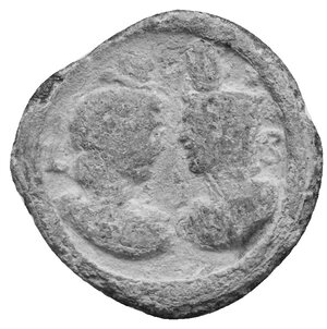 obverse: EGYPT. Antinoopolis. 2nd-3rd century. Tessera (Lead, 20.50 mm, 4.11 g). Dated year 2. Confronted busts of Antinous to left, draped and crowned with hem-hem, and Isis to right, draped and wearing headdress, L B  = year 2 of Antinous era =  131/132 AD, to outer left and right side. Rev. Personification of Nilus bearded and draped on hippopotamus advancing to left, holding cornucopia in the left hand and papyrus branch in the right hand. Dattari (Savio) - ; Koln 3567-cor (Isis on reverse); Milne - . Fine. Very rare.
Ex Savoca Auction 28, 28th December 2018, lot 791.

