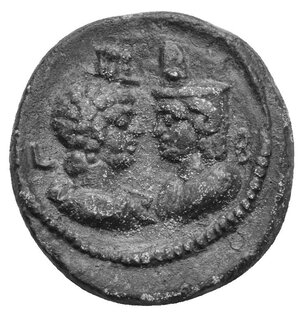 obverse: EGYPT. Antinoopolis. 2nd-3rd century AD. Tessera (Lead, 20.50 mm, 4.66 g). Dated year 2. Confronted busts of Antinous to left, draped and wearing hem-hem crown, and Isis to right, draped and wearing headdress, L B = year 2 of Antinopolis era = 131/132 AD, to outer left and right side. Rev. Personification of Nilus bearded and draped on hippopotamus advancing to left, holding cornucopia in the left hand and two grain ears in the right hand. Dattari (Savio) - ; Koln 3567-cor (Isis on reverse); J.G. Milne, Lead Tokens from Memphis,in Ancient Egypt (1915) p. 115 = Rostovtsev & Prou 665-6. Very rare. Sharply struck on a full flan and in exceptional condition for the issue, arguably the finest known. Extremely Fine. 
Ex Leu Numismatic, Auction 4, 25 May 2019, lot 534.
