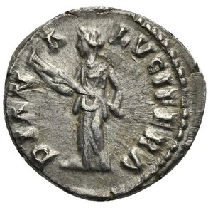 reverse: Lucilla Augusta, daughter of Marcus Aurelius, 164-182. Denarius (Silver, 19.00 mm, 2.97 g) Rome, under Marcus Aurelius and Lucius Verus, 161-162. LVCILLAE AVG ANTONINI AVG F Draped bust of Lucilla right. Rev. DIAN A LVCIFERA Diana Lucifera draped standing facing, head turned to left, holding torch with both hands. RIC III, 762 (Aurelius); Cohen 14. Toned. Extremely Fine. 


