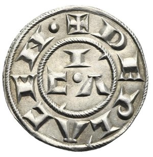 reverse: PIACENZA. In the name of Conrad II (1140-1313). Grosso. (Silver, 20.30 mm, 1.79 g). REGIS SECVNDI In the field, RA CON DI on three lines. Rev. DE PLACEN In the field, I C A on two lines. CNI IX Emilia I, 559, 6. MIR Emilia, 1106. Light toned. Extremely fine.