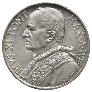 reverse: VATICANO - Pio XI - 10 Lire argento 1933/34  FDC