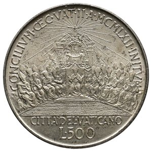 obverse: VATICANO - Giovanni XXIII - 500 Lire argento 1962 Concilio FDC