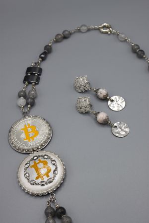 reverse: PARURE Bitcoin silver plated