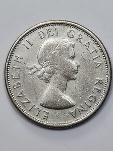 obverse: 50 CENT CANADA 1960 BB+