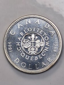 reverse: 1 DOLLARO 1964 CANADA FS