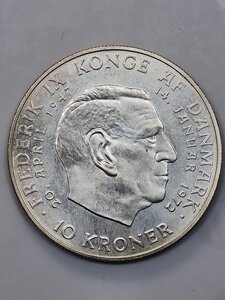 obverse: 10 CORONE 1972 DANIMARCA FDC