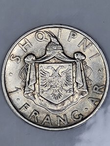 reverse: 1 FRANGA 1937 ALBANIA BB