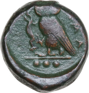 reverse: Kamarina. AE Tetras, 425-405 BC