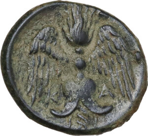 reverse: Katane. AE Tetras, 405-402 BC