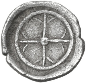 reverse: Syracuse.  Hieron I (478-466 BC).. AR Obol, Local imitation ?, c. 475-470 BC