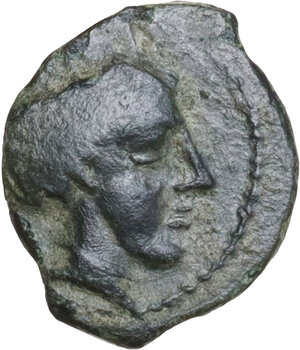 obverse: Syracuse.  Second Democracy (466-405 BC).. AE Onkia, c. 440-430 BC