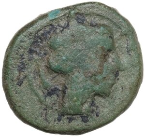 obverse: Syracuse.  Second Democracy (466-405 BC).. AE Tetras, after 425 BC