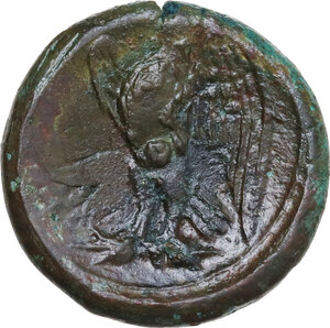 reverse: Syracuse.  Hiketas II (287-278 BC).. AE 22.5 mm