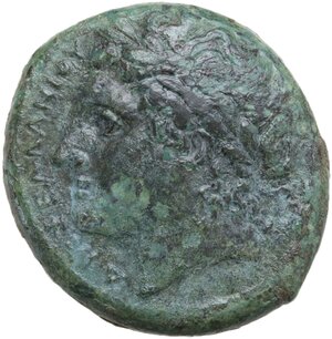 obverse: Syracuse. AE 24 mm, c. 287-278 BC. Struck under Hiketas