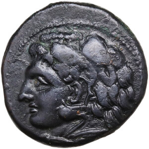 obverse: Syracuse.  Pyrrhos (278-276 BC).. AE 22.5 mm