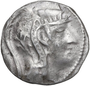 obverse: Attica, Athens. AR Tetradrachm. New Style coinage. c. 128/7 BC. Aropos, Menasago, Apol-, magistrates