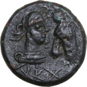 reverse: Kings of Bosporos.  Rhescuporis V (314-343).. AE Stater