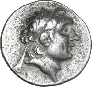 obverse: Cappadocia.  Ariarathes IV (220-163 BC).. AR Drachm. Dated RY 33 (188/187 BC.)