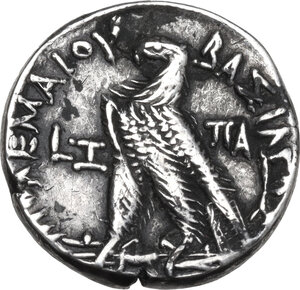 reverse: Egypt, Ptolemaic Kingdom.  Ptolemy IX Soter (116-80 BC).. AR Tetradrachm, Alexandria mint