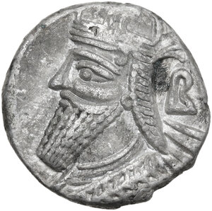obverse: Kings of Parthia.  Vologases IV (147-191).. AR Tetradrachm, Seleukeia on the Tigris mint
