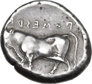 reverse: Lucania, Poseidonia-Paestum. AR Stater, 420-410 BC