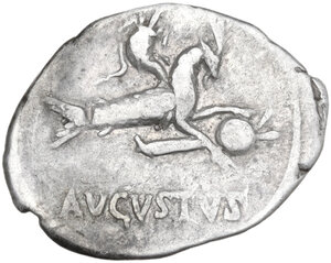 reverse: Augustus (27 BC - 14 AD).. AR Denarius, Spanish mint (Emerita?)