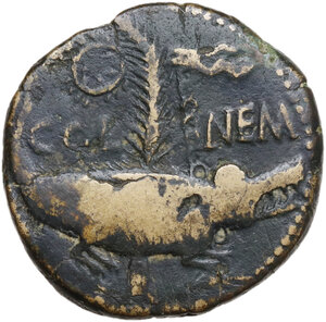 reverse: Augustus (27 BC - 14 AD).. AE As, Nemausus mint, 10-14