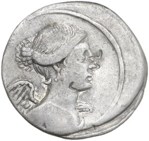 obverse: Augustus (27 BC - 14 AD) .. AR Denarius, c. 30 - 27 BC
