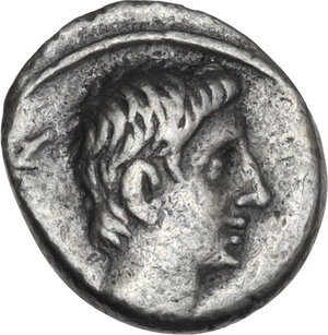 obverse: Augustus (27 BC - 14 AD).. AR Quinarius, Uncertain mint, 29-26 BC